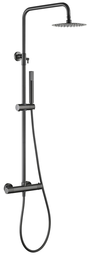 Bless Black Gun Metal Thermostatic Shower Set, main product view