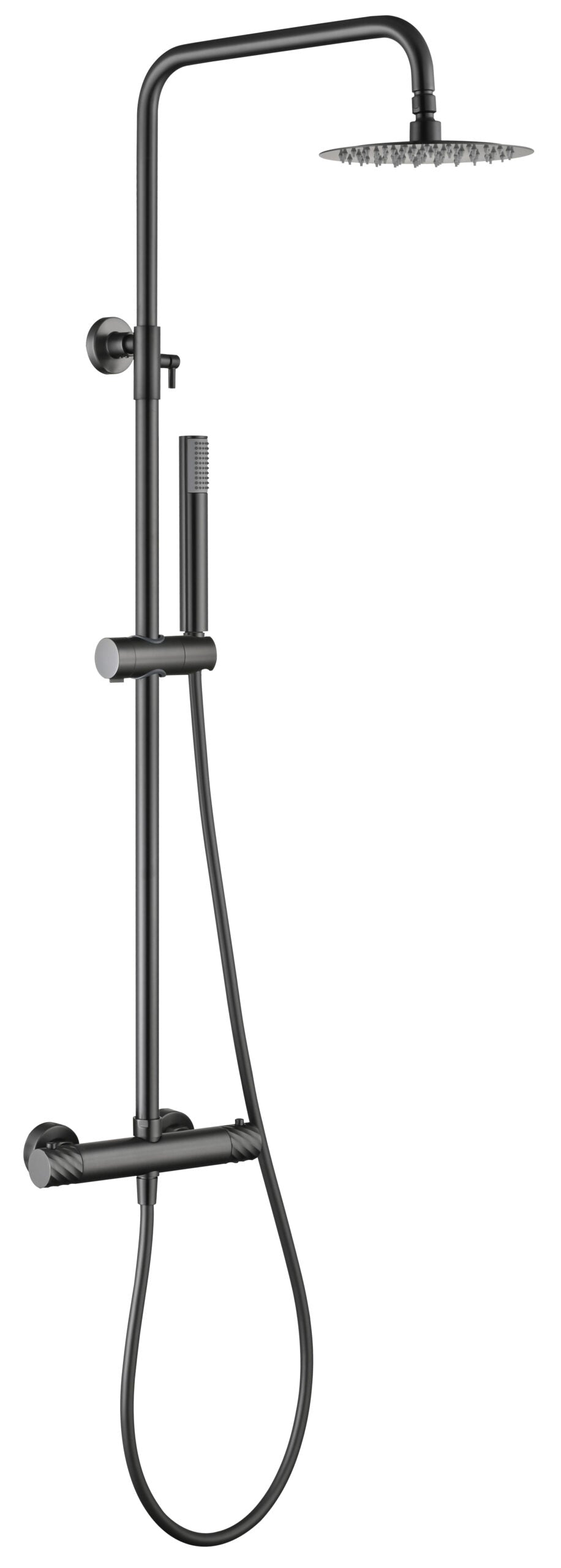 Bless Black Gun Metal Thermostatic Shower Set, main product view