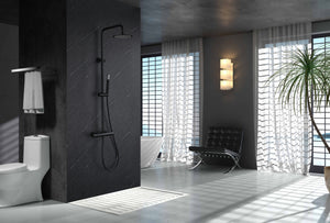 Bless Matte Black Thermostatic Shower Set, view 2