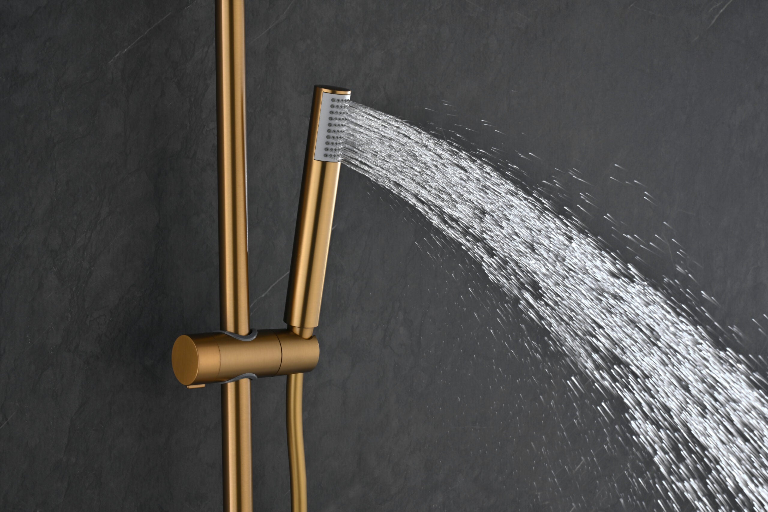 Bless Brushed Gold Thermostatic Shower Set, view 5