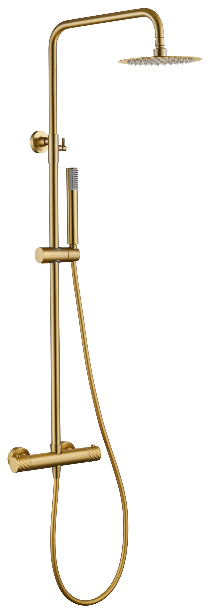 Bless Brushed Gold Thermostatic Shower Set, main product view