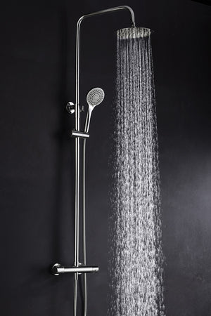 Creta Thermostatic Shower Set Chrome Finish, view 2