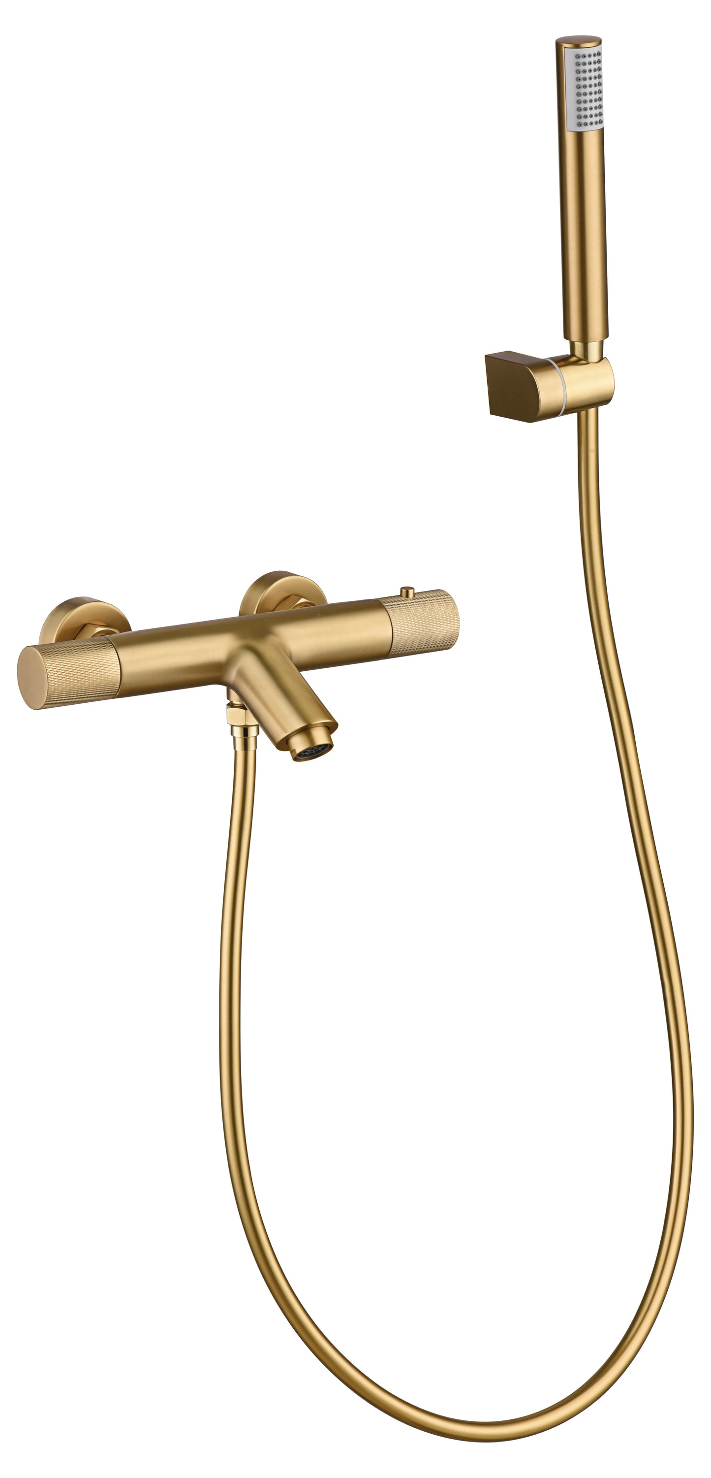 Línea Grifo De Baño/Ducha Termostático Oro Cepillado