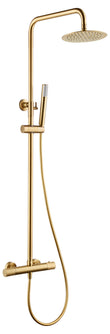 Conjunto Ducha Termostático Línea Oro Cepillado