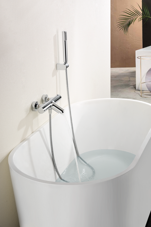 Chrome Thermostatic Shower Bath Kit Modern Design, view 3