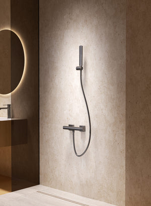 Firenze Chrome Thermostatic Shower Set, detail view
