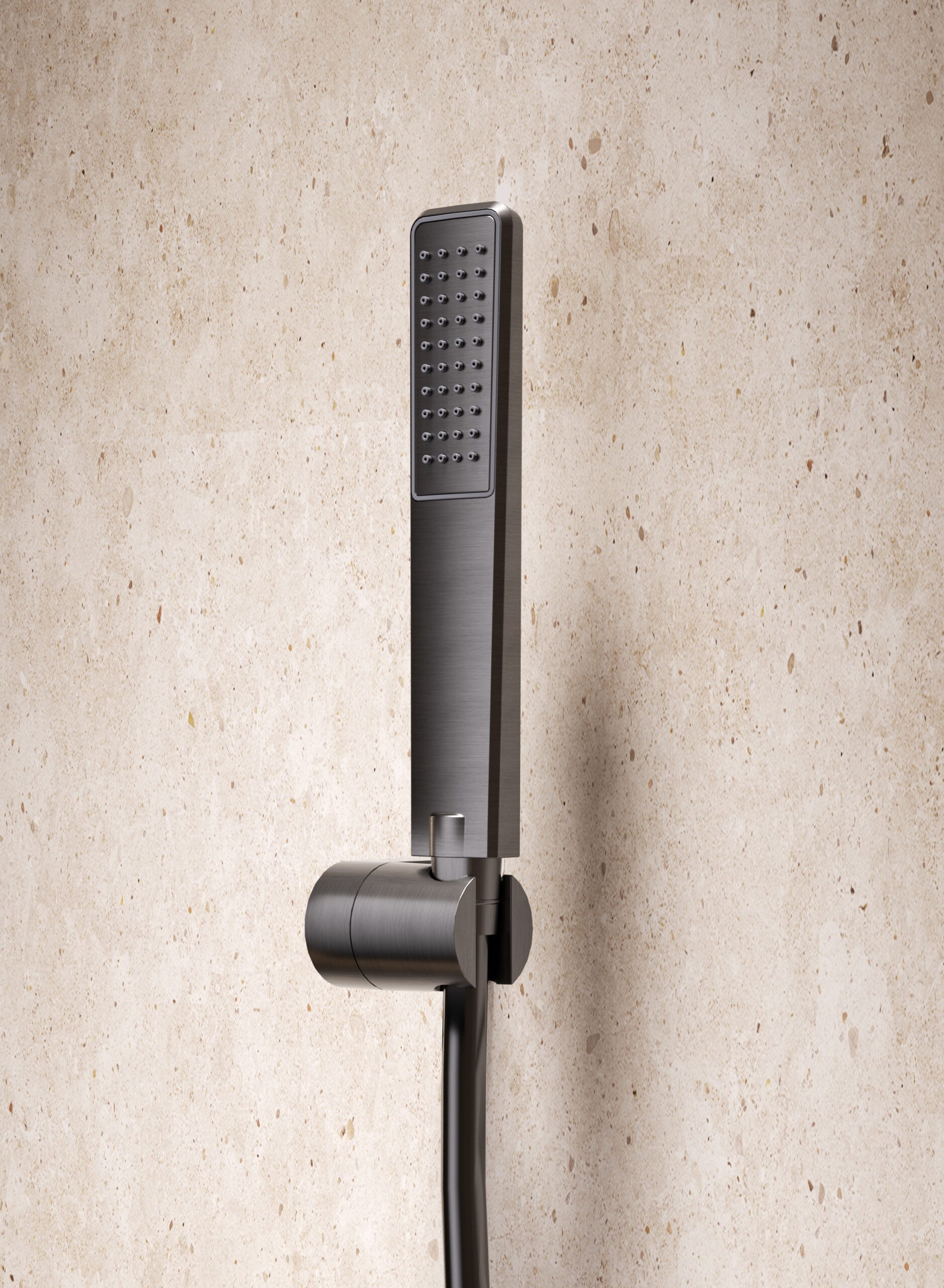 Firenze Chrome Thermostatic Shower Kit, handle detail