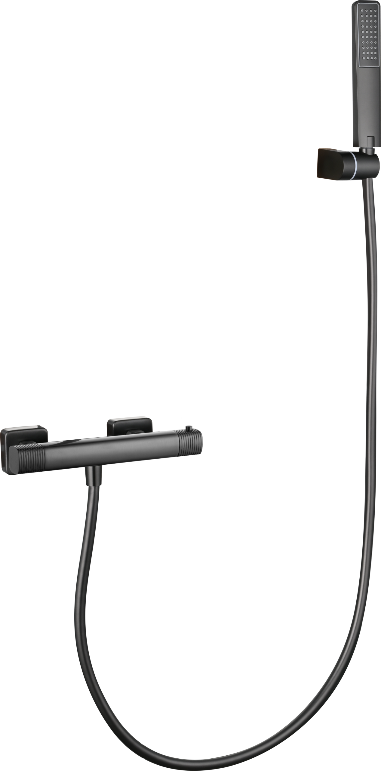 Firenze Black Gun Metal Thermostatic Shower Kit, main product view