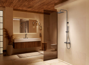 Firenze Brushed Rose Gold Thermostatic Shower Set, view 6
