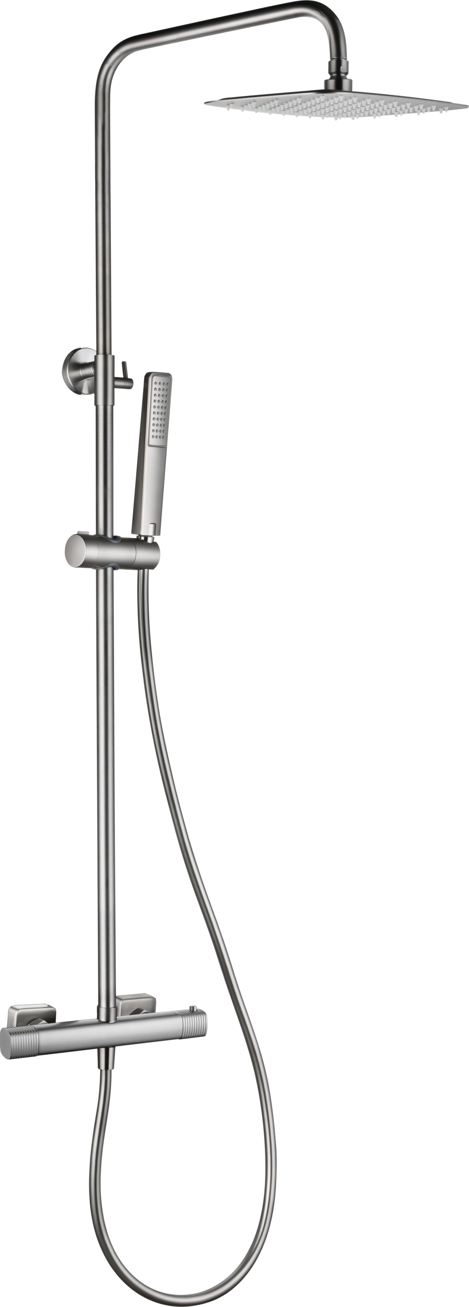 Firenze Brushed Nickel Thermostatic Shower Set, main product view