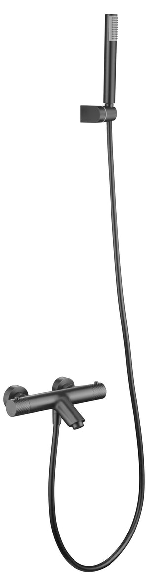 Genoa Black Gun Metal Thermostatic Shower Bath Kit, view 6