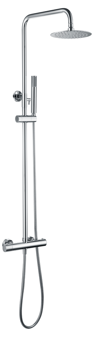 Chrome Thermostatic Shower Set with Temperature Control, view 2