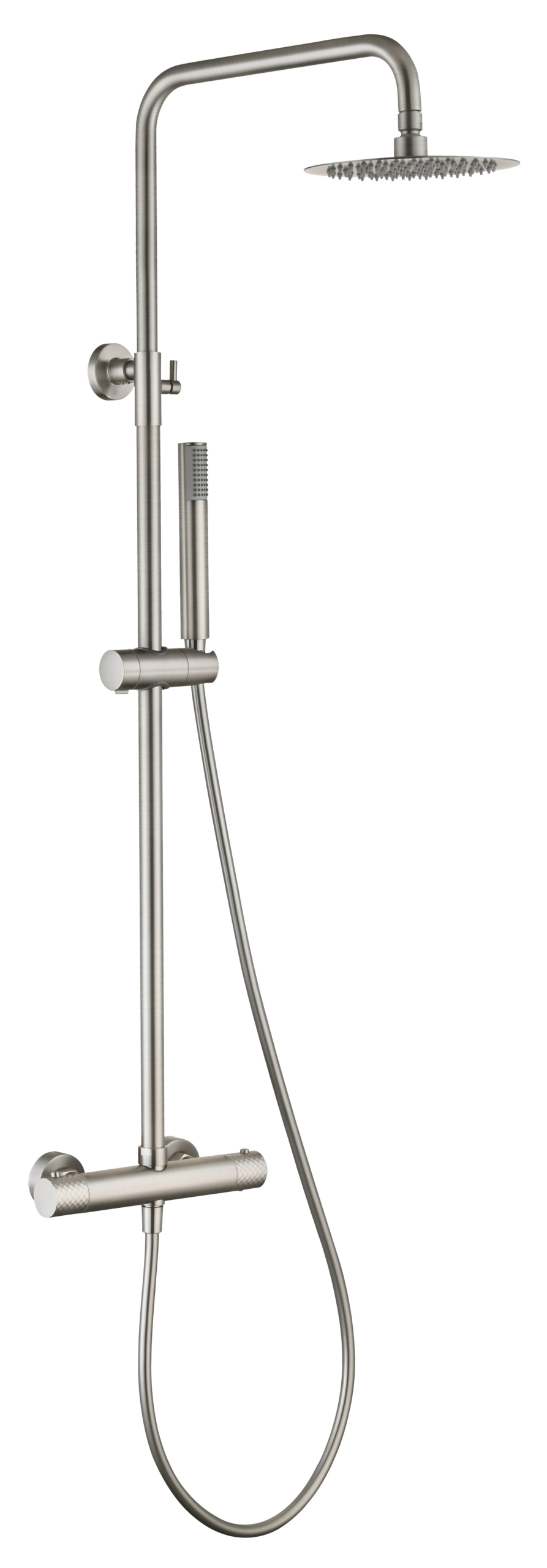 Génova Brushed Nickel Thermostatic Shower Set, view 2