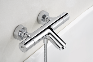 Chrome Thermostatic Shower Kit with Temperature Control, mixer detail