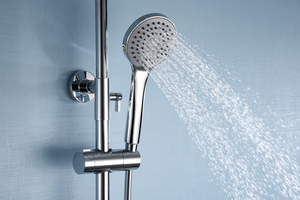 Kent Chrome Thermostatic Shower Set Modern Design, handle detail