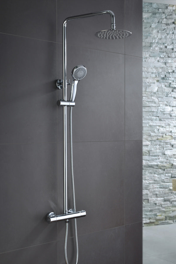 Chrome Thermostatic Shower Set with Column Design, view 4