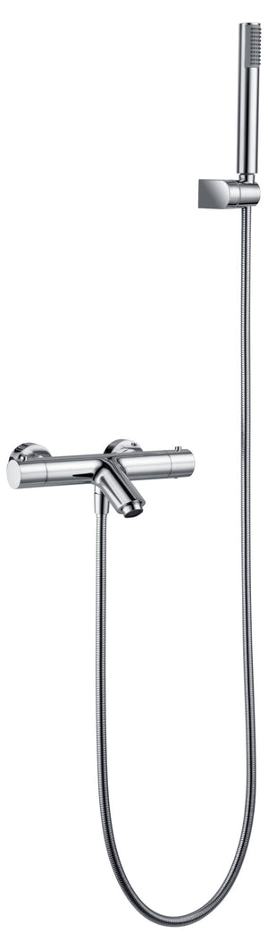 Chrome Thermostatic Shower Bath Kit Modern Design, view 2