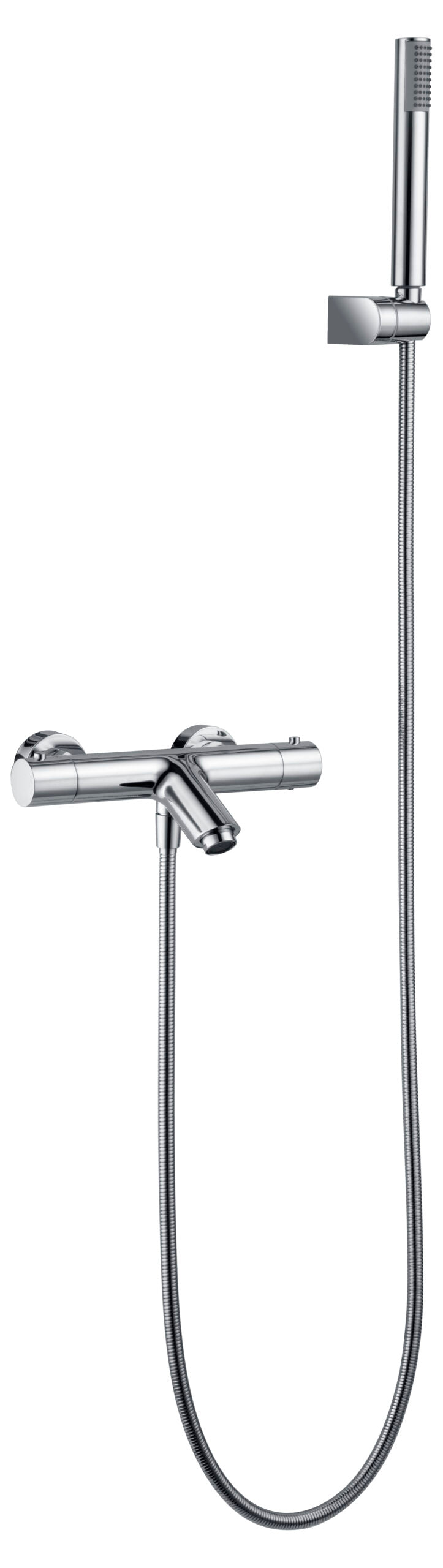 Chrome Thermostatic Shower Bath Kit Modern Design, view 2
