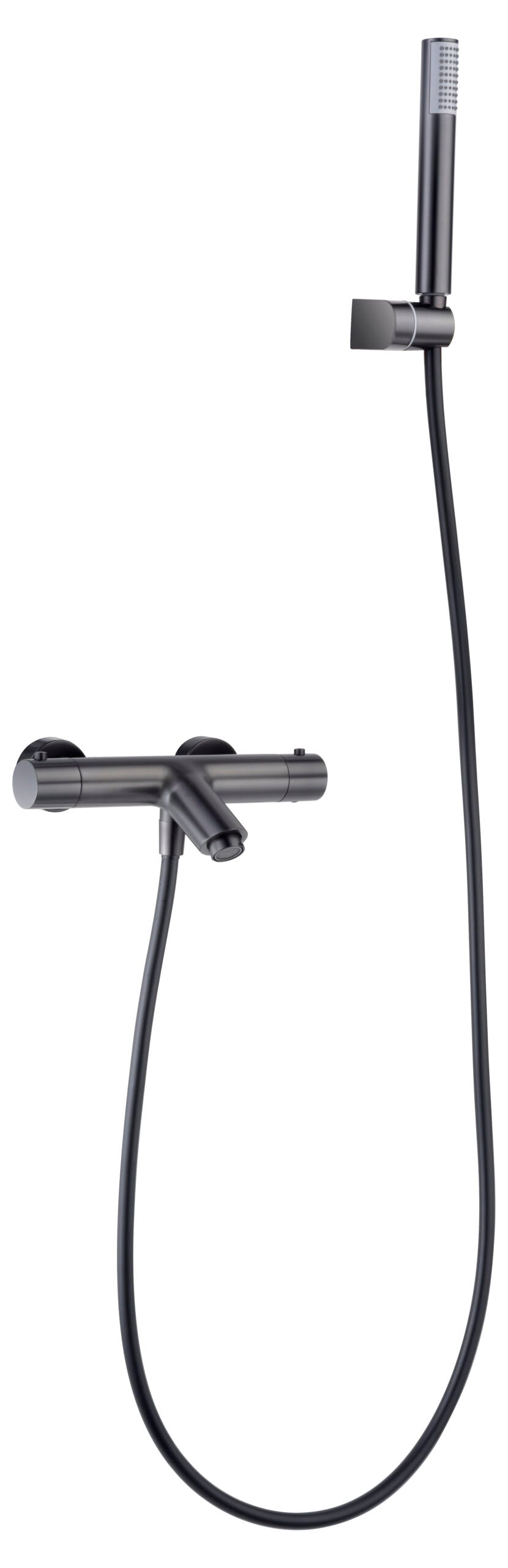 Kit Baño/Ducha Termostático Monza Black Gun Metal