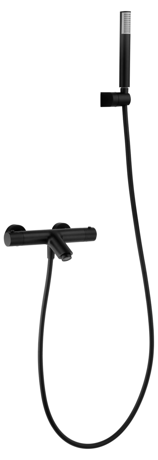 Kit Baño/Ducha Termostático Monza Negro Mate