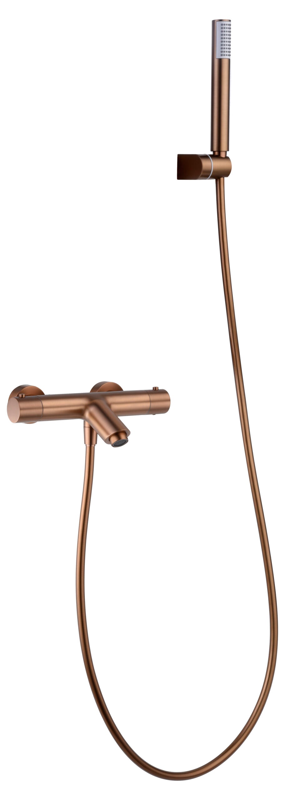 Monza Brushed Rose Gold Thermostatic Shower Bath Kit, view 2