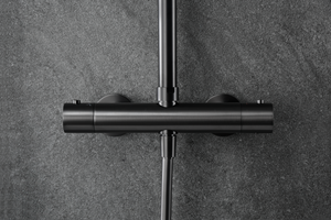 Black Gun Metal Thermostatic Shower Set, mixer detail