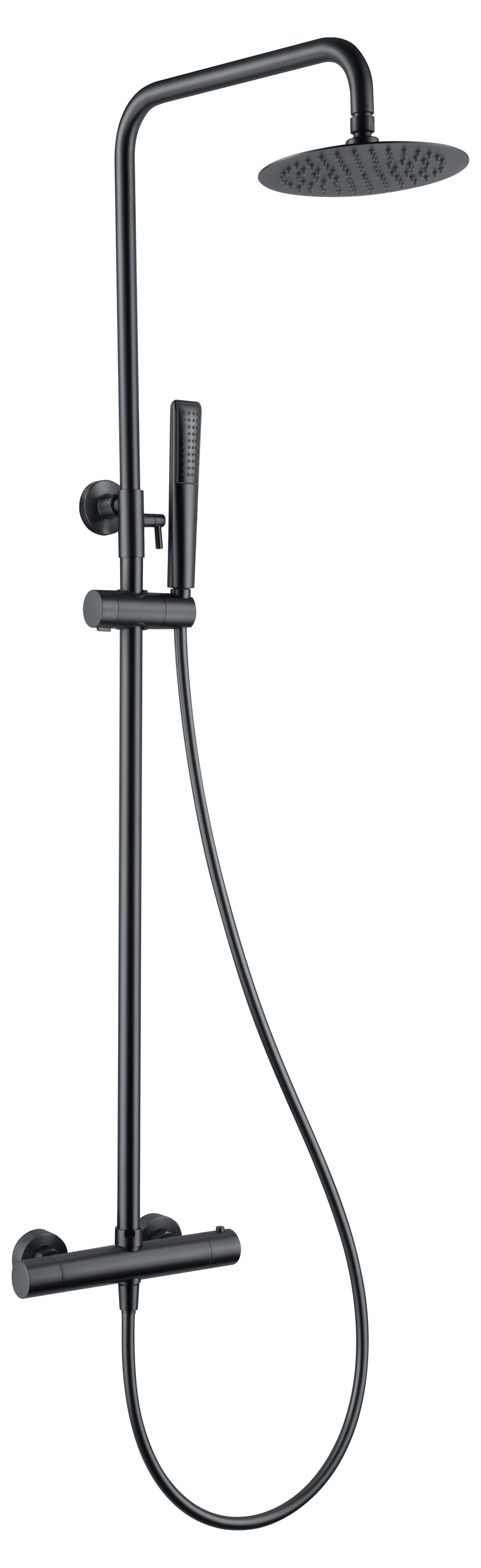 Black Gun Metal Thermostatic Shower Set, view 2