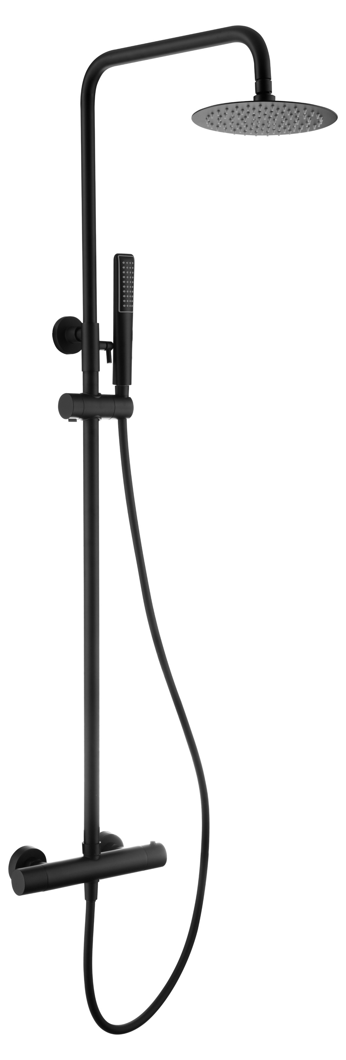 Matte Black Thermostatic Shower Set, view 2