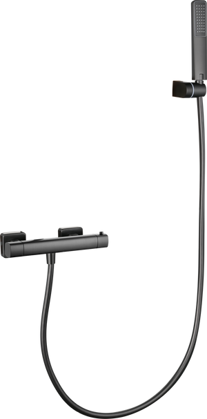 Toscana Black Gun Metal Thermostatic Shower Kit, main product view
