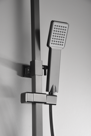 Vigo Black Gun Metal Thermostatic Shower Vigo Series, handle detail
