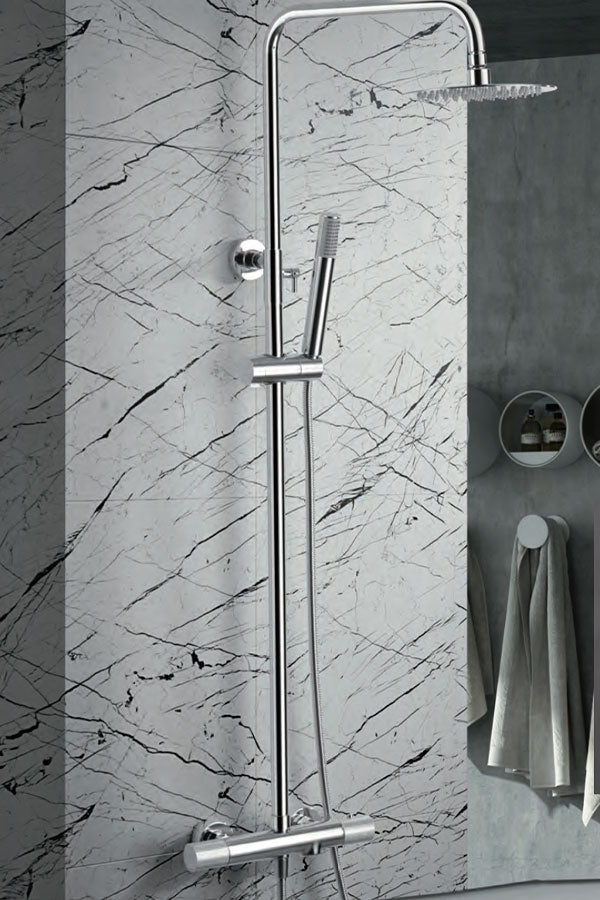 Chrome Thermostatic Bathtub Set Modern Design, view 2