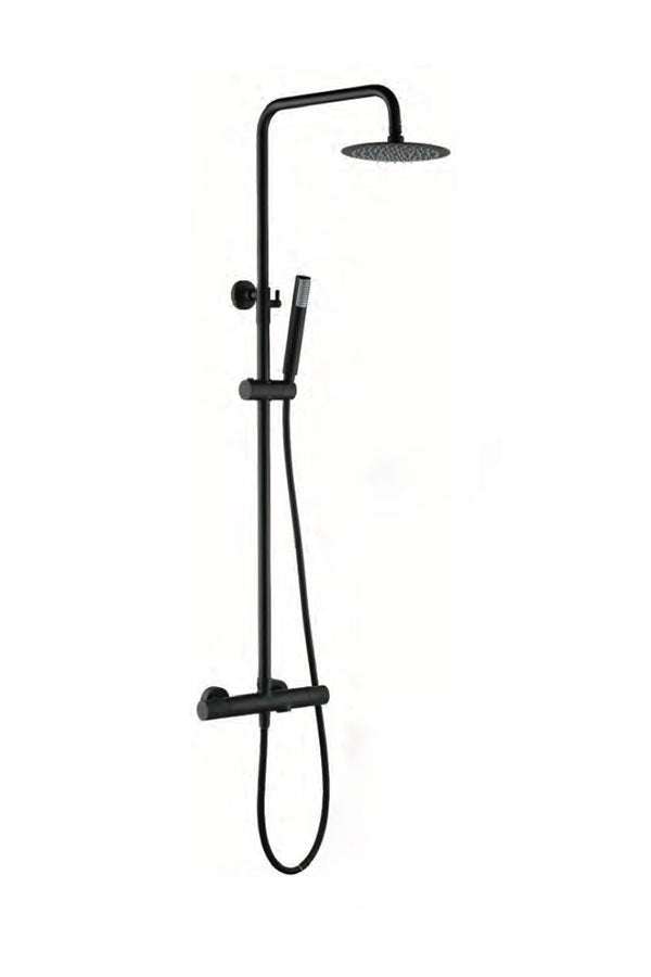 Matte Black Thermostatic Bathtub Shower Set, view 2