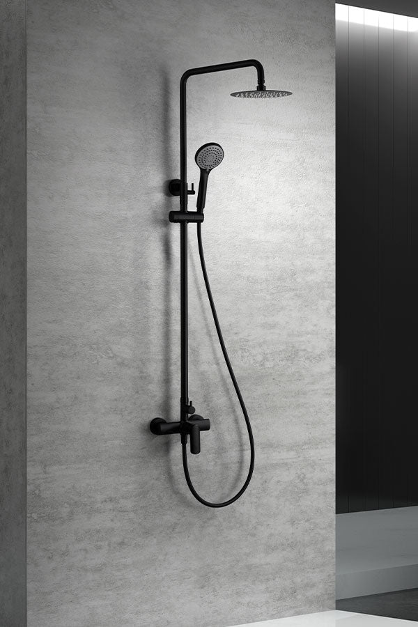 Ural Series Single Lever Shower in Matte Black Finish, view 2