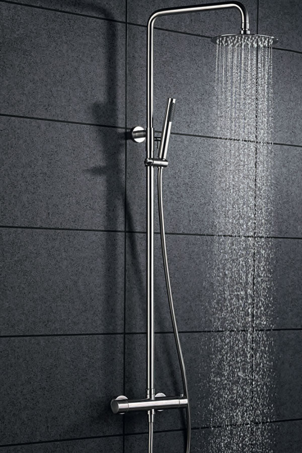 Steel Thermostatic Shower Set Modern Industrial Design, view 2
