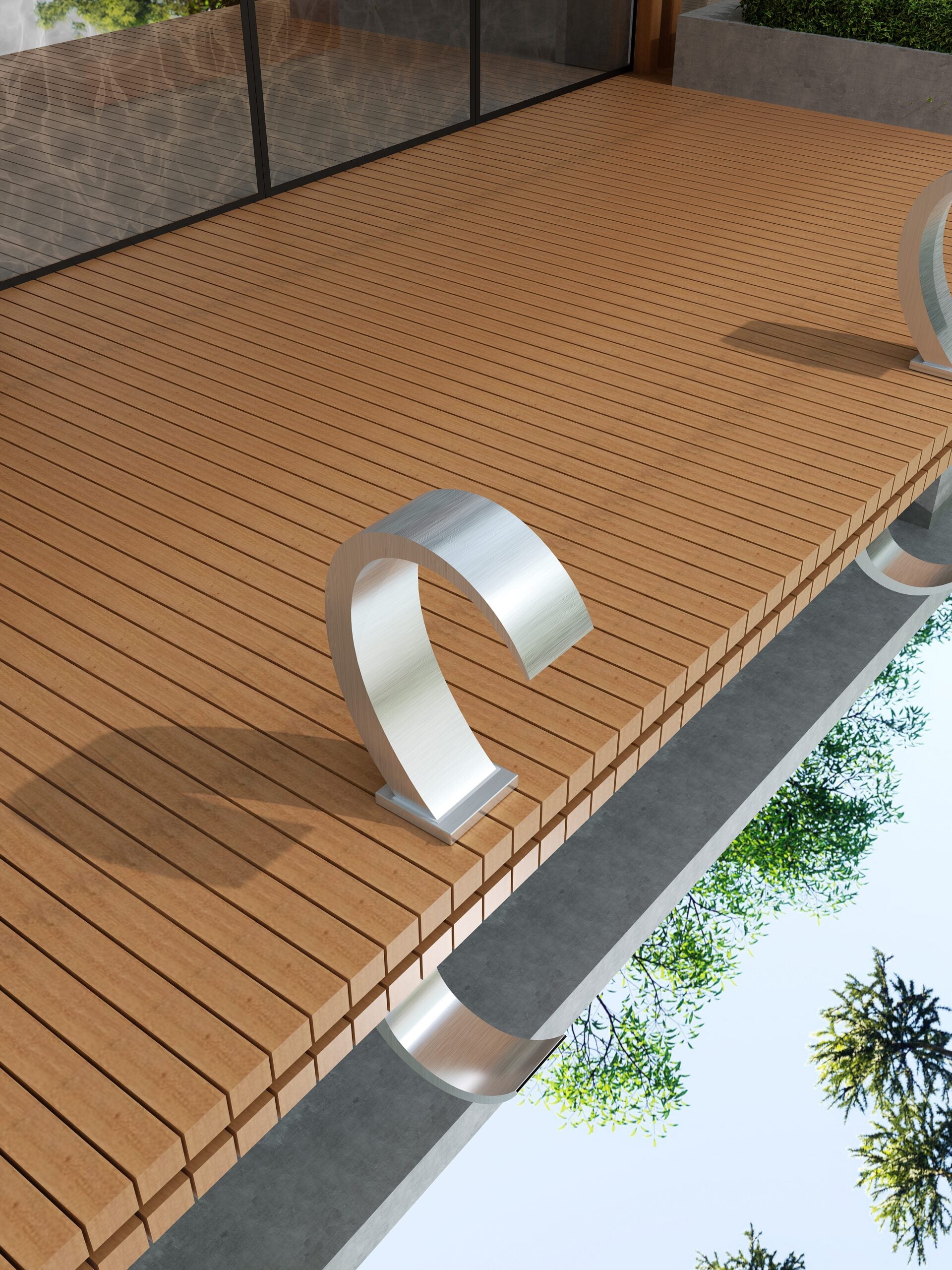 Iguazú Stainless Steel Waterfall Rain Head, view 2
