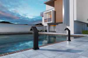 Niágara Matte Black Steel Waterfall Rain Head 15cm, view 3