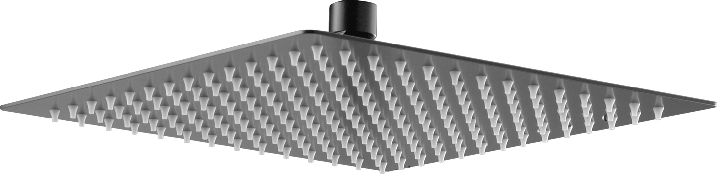 Rociador Cuadrado 30X30 Negro Gun Metal