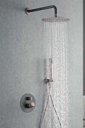 Gray Champagne Single-Lever Built-In Shower Set, view 2