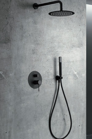 Matte Black Single Lever Built-In Shower Set, view 2