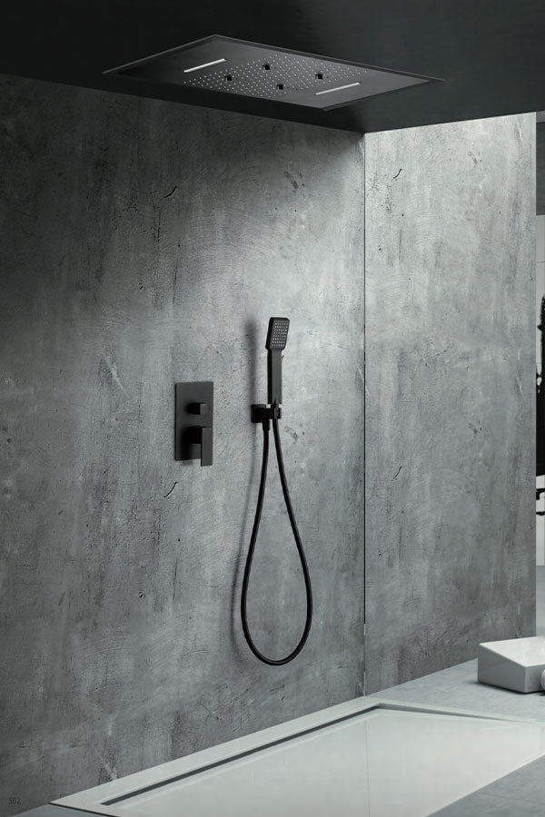 Matte Black Single-Lever Built-In Shower Set, view 2