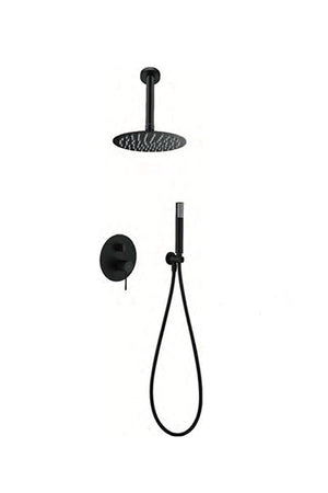 Matte Black Single Handle Built-in Shower Set, view 2