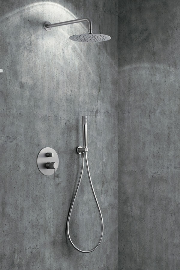 Brushed Nickel Single Handle Built-in Shower Set, view 2