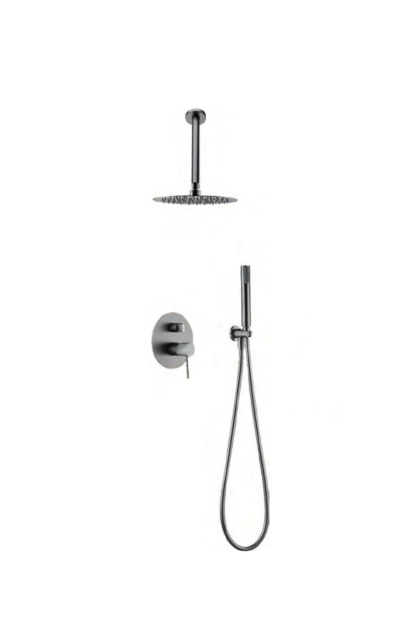Brushed Nickel Single-Lever Built-In Shower Set, view 2