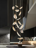 Lámpara colgante moderna en espiral con LED