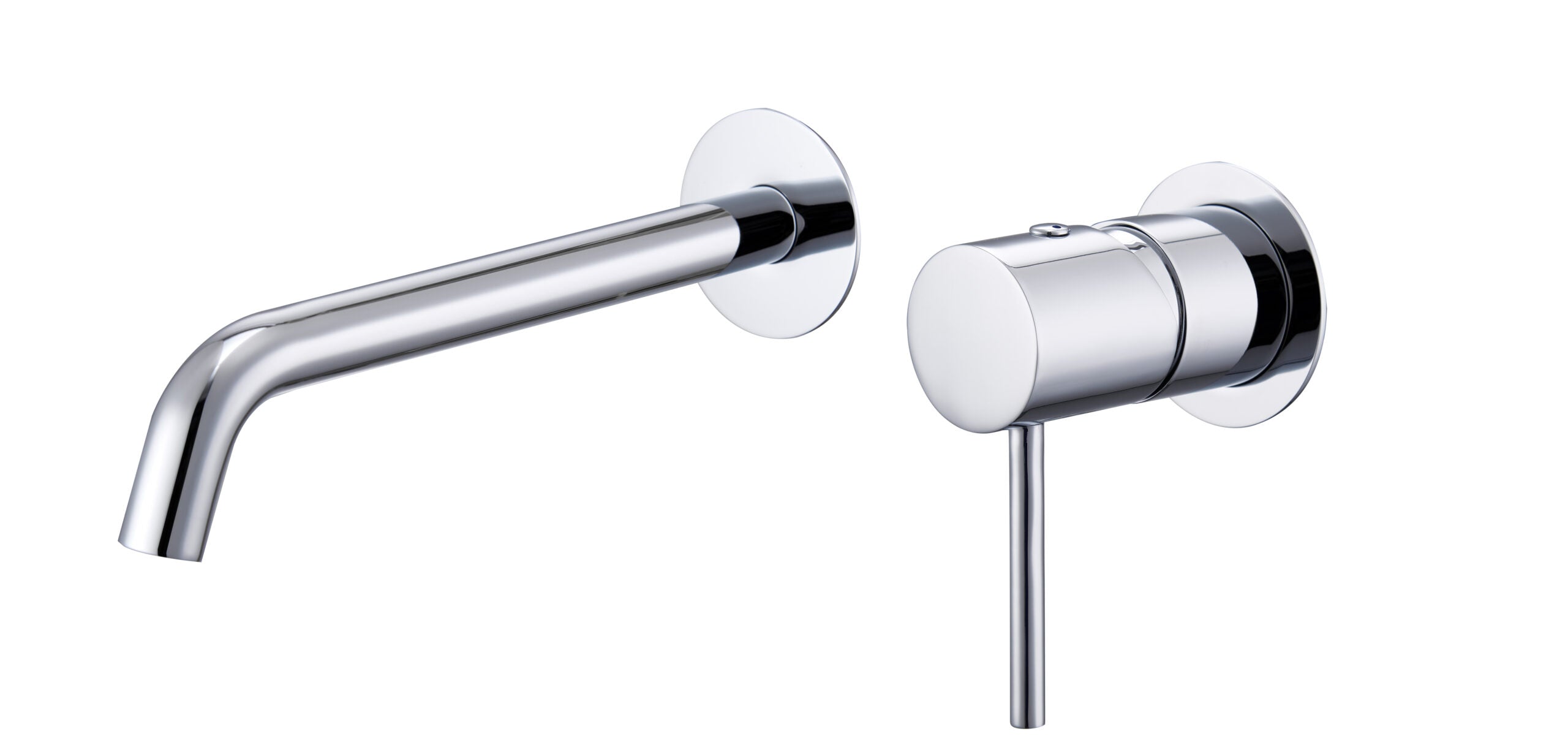 Chrome Single Lever Bathroom Sink Faucet Modern Minimalist, view 2