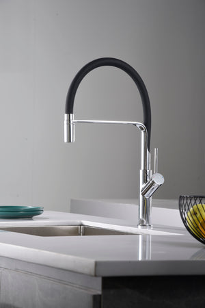 Sena Chrome Kitchen Faucet Modern Minimalist Design, view 3