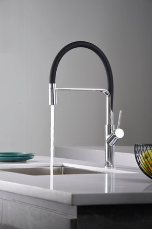 Sena Chrome Kitchen Faucet Modern Minimalist Design, view 4