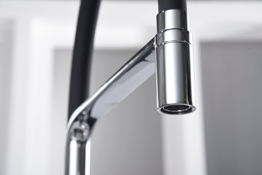 Sena Chrome Kitchen Faucet Modern Minimalist Design, view 6