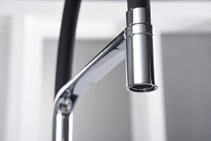 Sena Chrome Kitchen Faucet Modern Minimalist Design, view 6