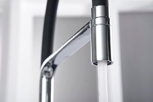 Sena Chrome Kitchen Faucet Modern Minimalist Design, view 7
